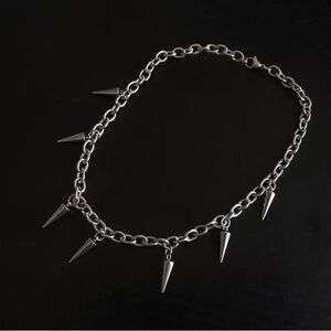 1pc Gothic  Rivet Necklace Y2K Punk Necklace Boho Grunge Clavicle Chain Unisex